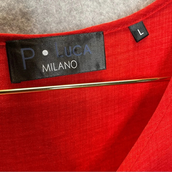 Patrizia Luca Milano Lantern Stacked Sleeve High Low Tunic Top - Picture 4 of 6